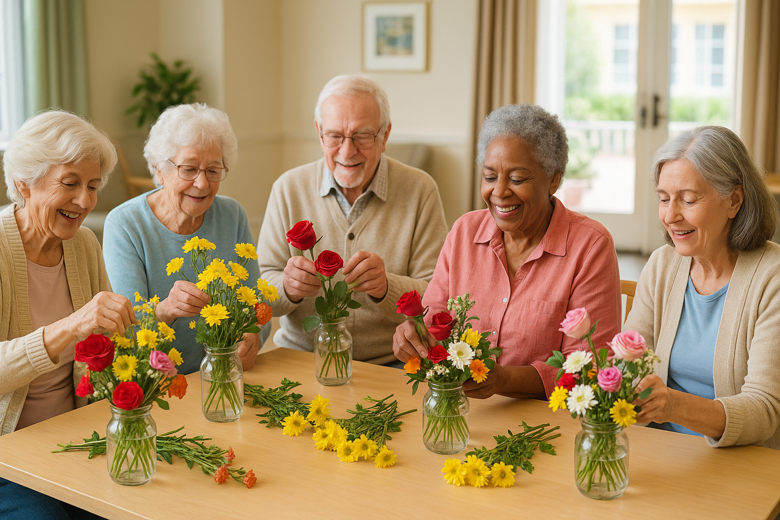 Blossoms of Joy: Bloom Bar Workshops for Retirement Communities